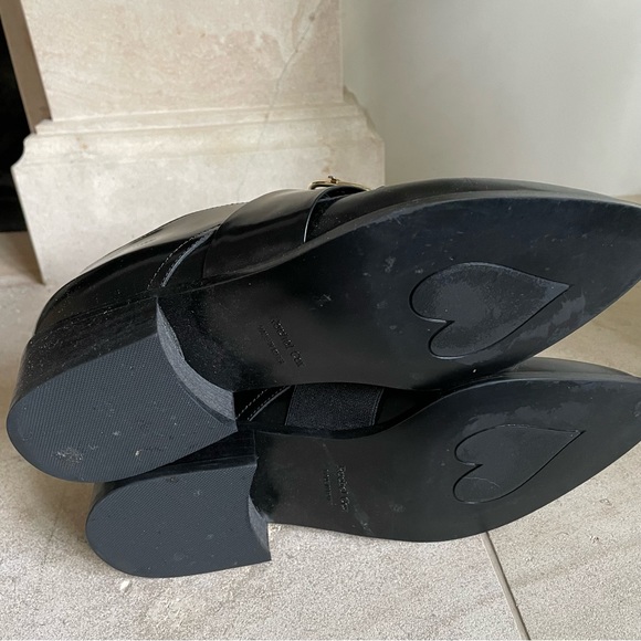 Rachel Cox Black Buckled Loafers | Sz 6.5 - Picture 4 of 6